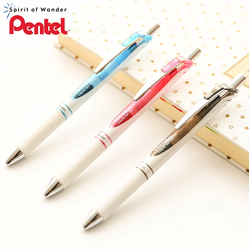 Ручка для гелевых чернил Pentel EnerGel 0 5 мм белый корпус красный/синий/черный 6