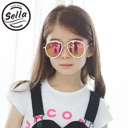 Селла модная детская одежда Солнцезащитные очки для женщин классический пилот красочные милые детские Защита от солнца Очки прекрасный