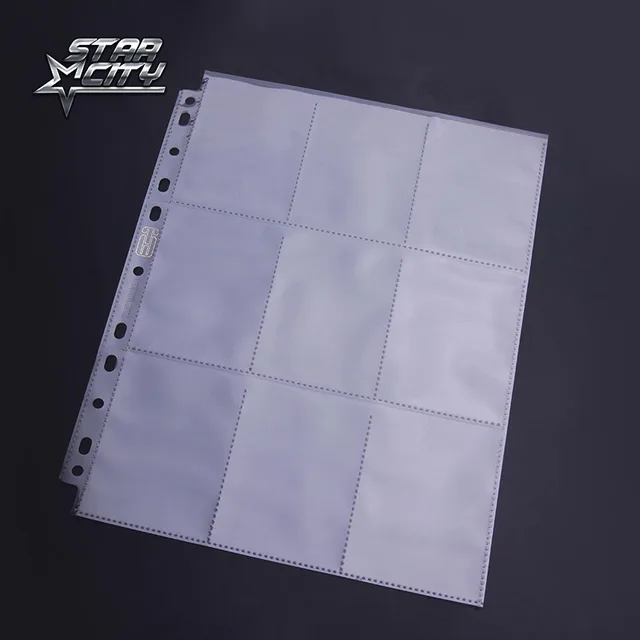 30 Pages/Lot 9 Pockets Top Loading Card Pages Card Protectors Card