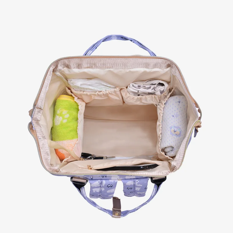 Baby Diaper Bag Maternity Nappy Bag Mummy Travel Backpack Nursing Bag For Baby Stroller Large Capacity Print Wetbag 42X27X21CM (3)