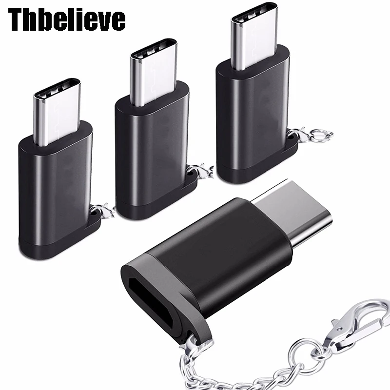 

Micro To USB Type C Adapters Phone Charging Converter Female Android Micro USB To Type C Male Adaptores Keychain Adapter USB C