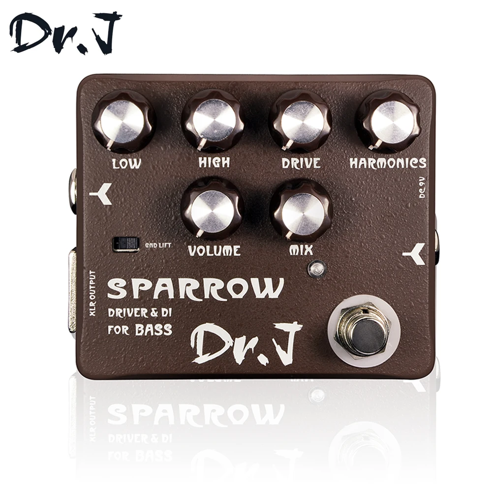 Dr. J D53 Stompbox ВОРОБЕЙ ВОДИТЕЛЬ & DI бас гитара педаль эффектов Правда Обход аксессуар
