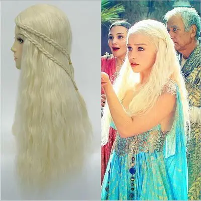 

Daenerys Targaryen Cosplay Wig for Game of Thrones Season 7 - Khaleesi Costume Hair Wig (Light blonde)