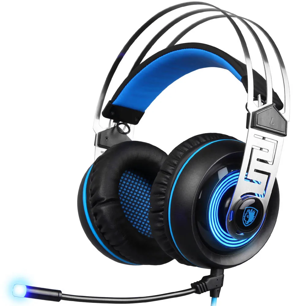  2016 New Original A7 USB Gaming Headset Headphones 7.1 Stereo Surround Sound Earphones with Mic Led for PC Laptop Gamer LOL 