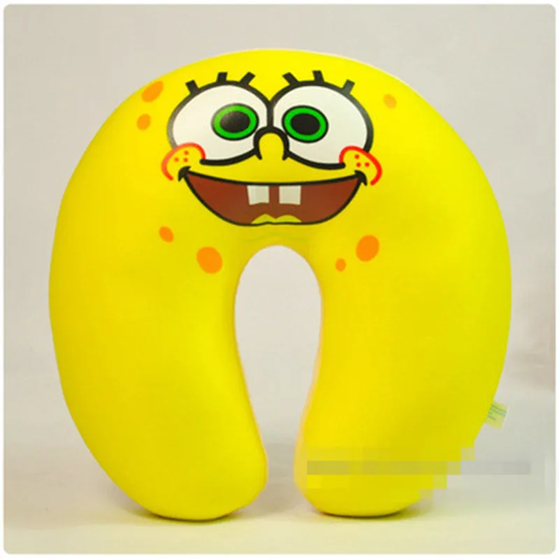 1 шт. модная Милая мультяшная эргономичная дизайнерская мягкая для шеи с губчатым наполнителем u-образная подушка для путешествий u-образная подушка для шеи - Цвет: SpongeBob
