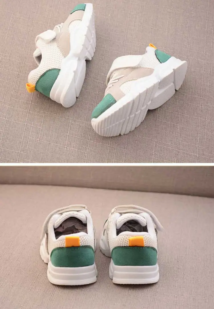 Children shoes 2019 new breathable mesh girls & boys running shoes patchwork PU children tennis sneakers kids athletic shoes (30)