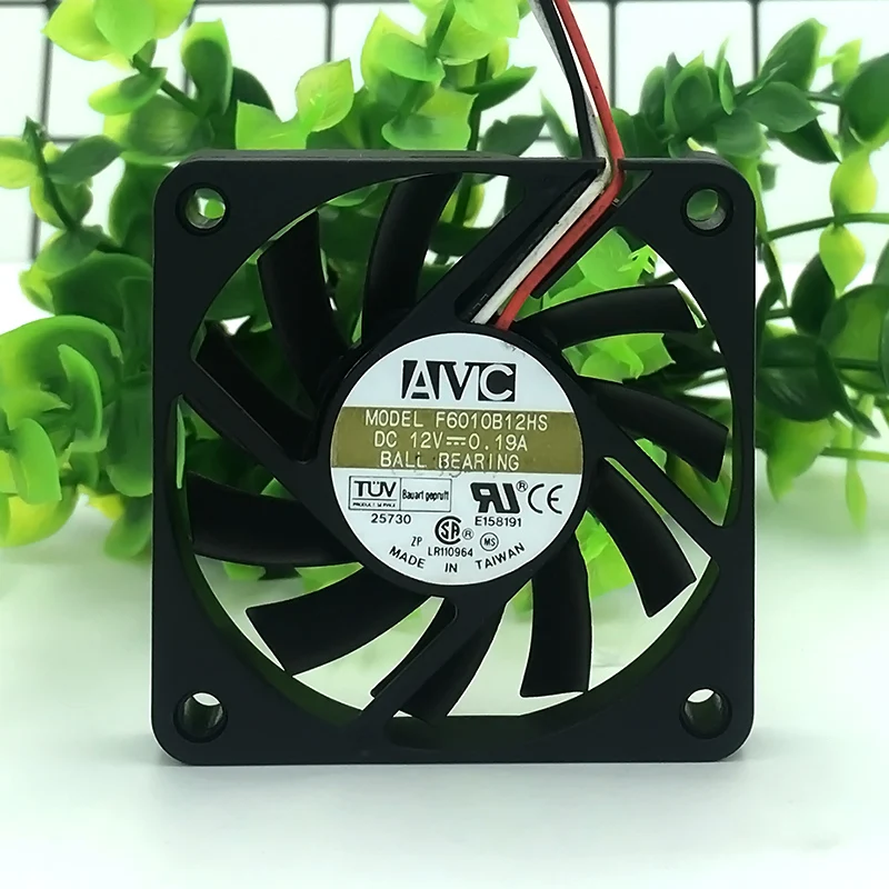 AVC F6010B12HS 12V 0.19A 3 контактный 6010 60x60x10 мм (6 см) Сервер вентилятор