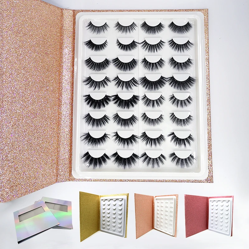 

Mangodot 16pairs Mink Eyelashes 3D Thick HandMade Eyelash book wholesale Cilios Luxury Mink Lashes Volume False Eyelashes