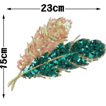 

20 pcs/lot embroidery patches Women clothing leaf sequins decorative sequined sewing accessories wholesale