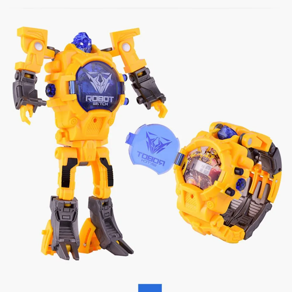 remarkable  Trasformation Wristwatch Toy Children Sports Cartoon Watches Kids Xmas Gifts Cute Boys Robot Transf