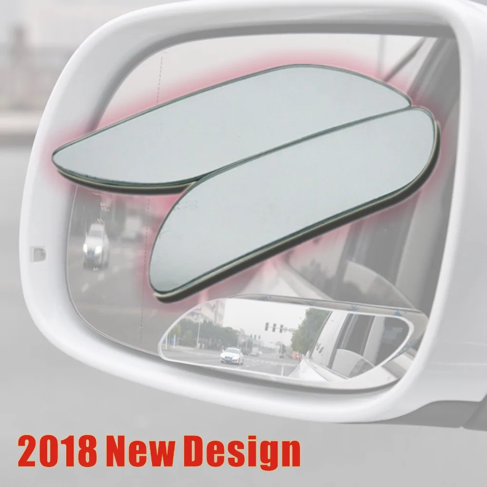 

Super Wide 3M Taped Wider Blind Spot Mirror,Frameless,2 Way Application: Fixed Or 360 Degree Adjustable,1 Pair,Free Ship