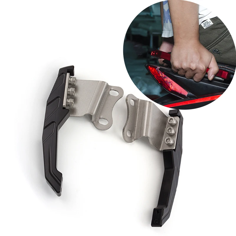 Motorcycle Tail Handrails Motorbike Rear Armrest Aluminum Passenger