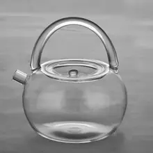 Handgemachte Schleife Griff Hitzebeständige Klarglas Tee Wasserkocher Teekanne 800 ml 27 unze