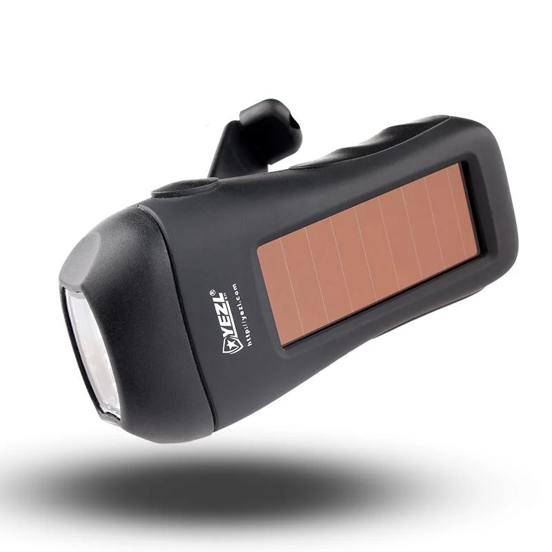 Multi-function powerful 3 LED flashlight solar Hand power generation lanternas led with USB line for camping supplies