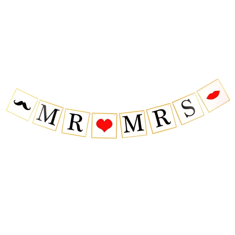 LAPHIL свадебные фото стенд реквизит свадебный душ вечерние DIY Mr Mrs Photo Booth Реквизит Свадебные украшения принадлежности для вечеринки-девичника - Цвет: Mr mrs banner