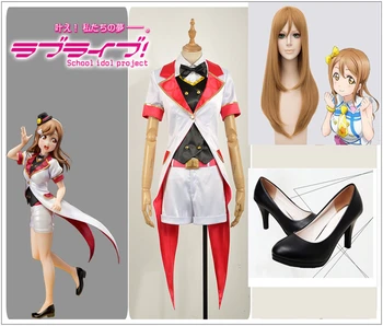 

LoveLive!SunShine! Aqours Palgantong Tickets Future Kunikida Hanamaru Cosplay Costume Custom Girl Tuxedo Suit Skirt Shoes Wig