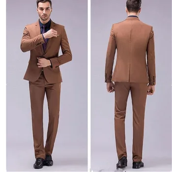 

Side Slit Notch Lapel Two Buttons Classic Fit Groom men suits Party Groomsman Suit Wedding Party Suit (Jacket+Pants)