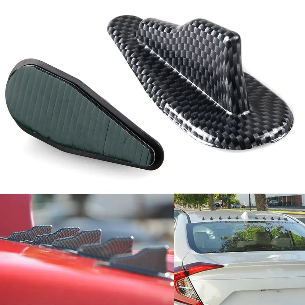 

10 Pcs Universal ABS Roof Shark Fins Spoiler Wing Kit Vortex Generator EVO Style DXY88