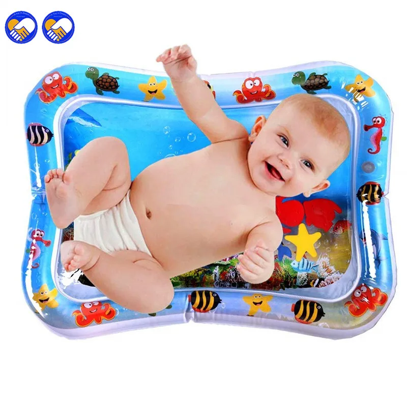 

Inflatable Baby Water Mat Infant Tummy Time Play Mat Toddler Fun Activity Play Center for Sensory Stimulation Motor Skills