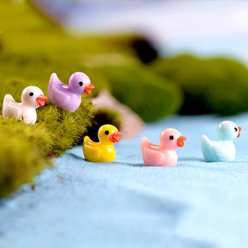 

10PCS Mini Rabbit Duck Micro-view Decoration Garden Ornament Miniature Figurine Plant Pot Fairy Cute Home Decoration Tool