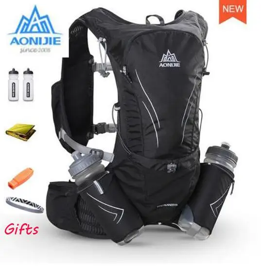 

AONIJIE 15L Large Running Bag with 2Pcs 600ml Bottles Outdoor Marathon Reflective Hiking Cycling Backpack Hydration Vest Pack