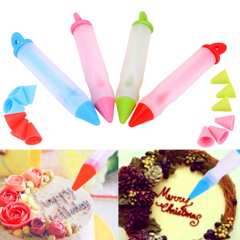 

1PCS Silicone Food Writing Pen Chocolate Decorating Tools Cake Cream Cup Cookie Icing Piping Pastry Nozzles Kitchen Accessories