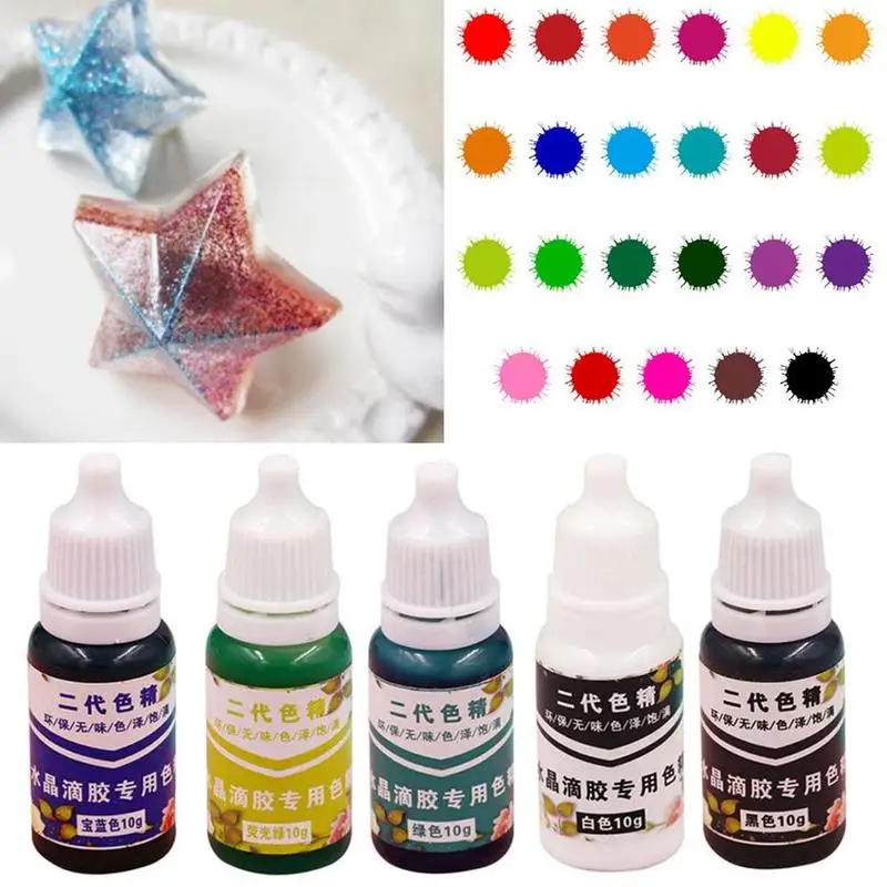 

10 Ml DIY Crystal Epoxy Special High Transparent Drop Color Fine Tasteless Explosion-proof Handmade Jewelry Accessories Oil