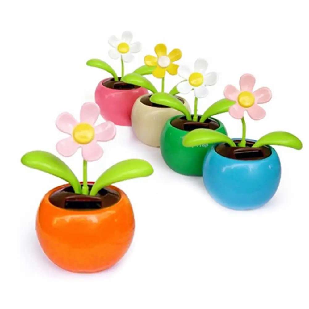 

Solar Powered Dancing Flower Flip Flop Leaves Car Display Dashboard Toy Gift