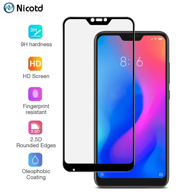 For Redmi Note 5 pro Full Cover Tempered Glass for Xiaomi A2 lite Screen Protector For Xiomi Redmi Note 6 pro 5 plus 6 6A 4X 5A