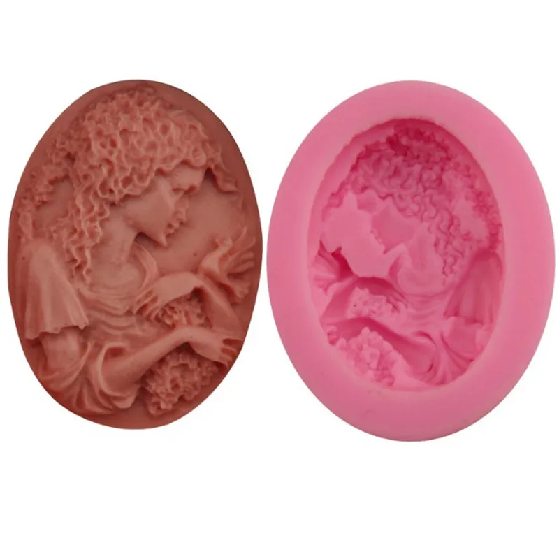 

New Time-limited Fondant Cake Decorating Tools New! Fondant Cake Noble Women Green Liquid Food-grade Mold Baking Diy Tools