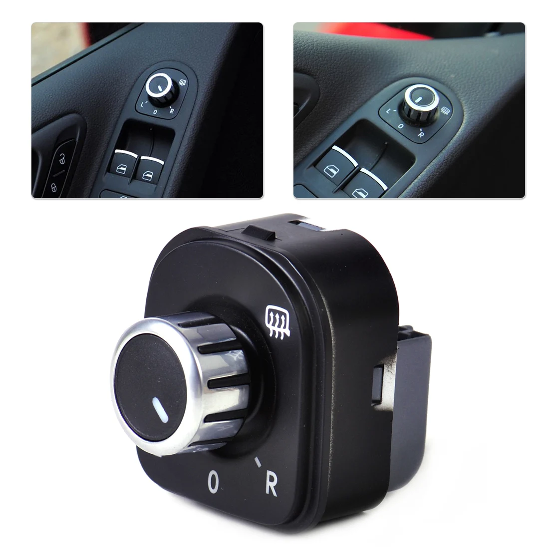 

beler Mirror Adjust Switch Control Knob Fit for VW Volkswagen Golf Jetta Rabbit Passat GTI Tiguan 5ND959565B 1K0 959 565 K