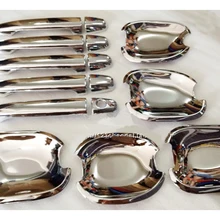 15 шт. abs ручка чехлы на сиденья и ручка из нержавеющей стали миски, крышки для Toyota Prado FJ120 2003-2009