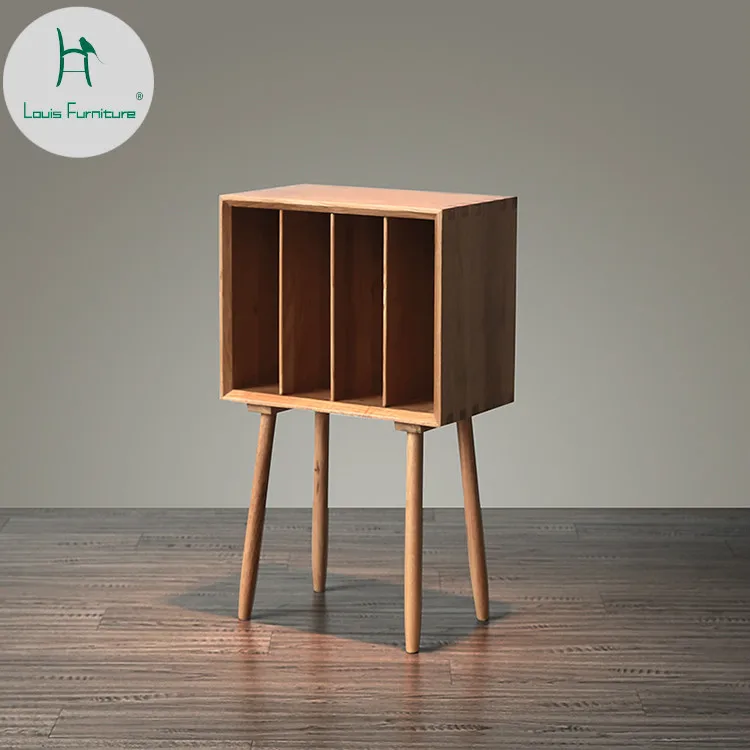 

Louis Fashion Bookcases Nordic Creative Solid Wood Bookshelf Collection Multi Function Cabinet Sofa Display Simple Style