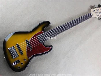 

Factory direct 6 string jazz bass Electric bass Guitar with 9V Battery with Active pickups