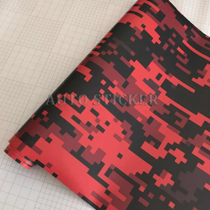red black digit camo vinyl car wraps 2