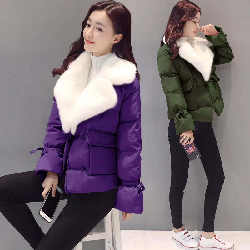 

2016 women in the new winter long Korean small cotton padded jacket short bread down jacket coat coat students