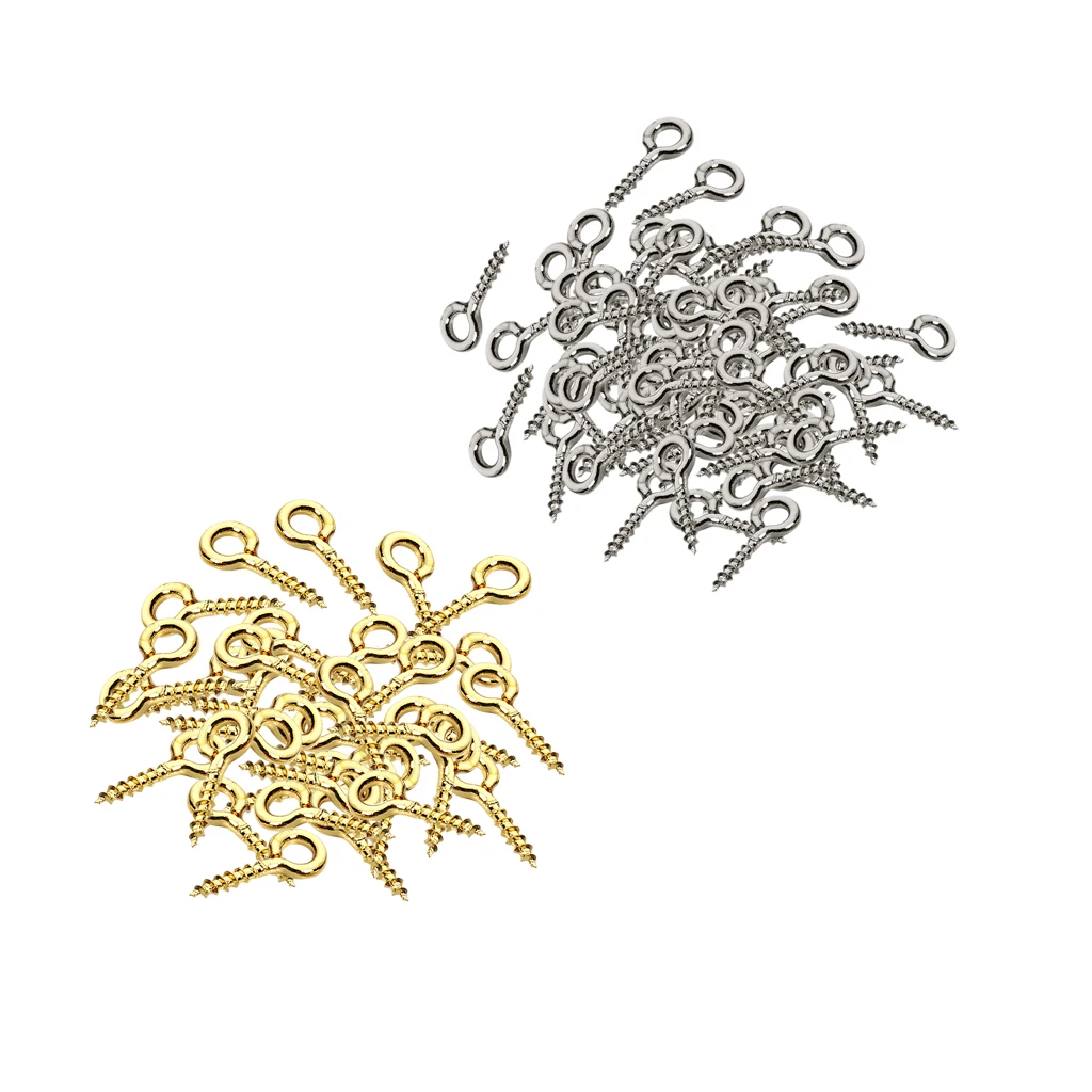 400x Multicolor Screw Eye Pins Eyelets Screw for Keychain Jewelry Assortment