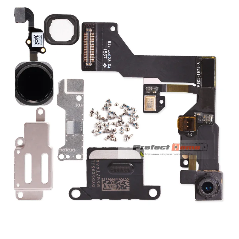 

1set For iphone 6 6s Plus Home Button flex+front camera Sensor Proximity+earpiece+full screws+earpiece metal repair parts