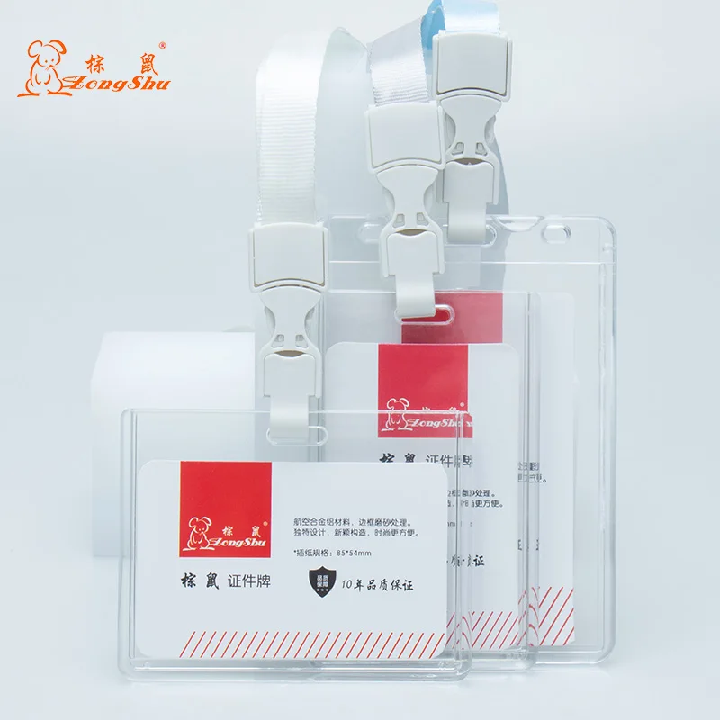 

Convenient Clear Upgrade thickening PVC Badge Holder Portable Work Exhibition ID Name Card Cover Waterproof Card Holders