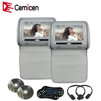

Cemicen 2PCS 7 Inch Car Headrest DVD Player Monitor Digital TFT LCD Screen USB/SD/IR/FM Transmitter/Speaker/Game Remote Control