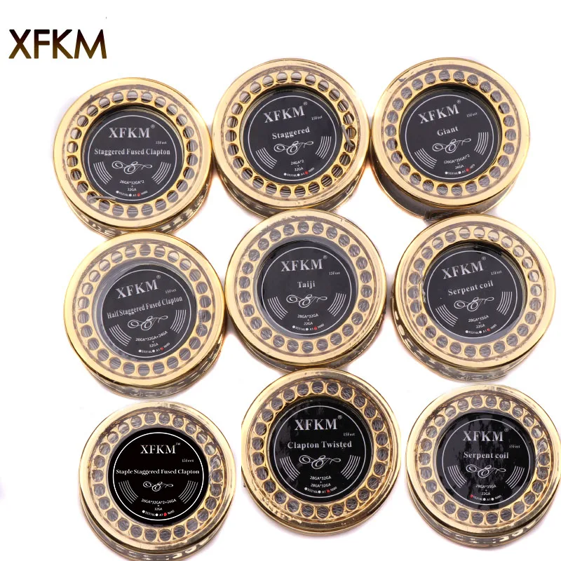 XFKM NI80 5m/roll плавленый Clapton для RDA RBA Ремонтопригодный атомайзер электронная