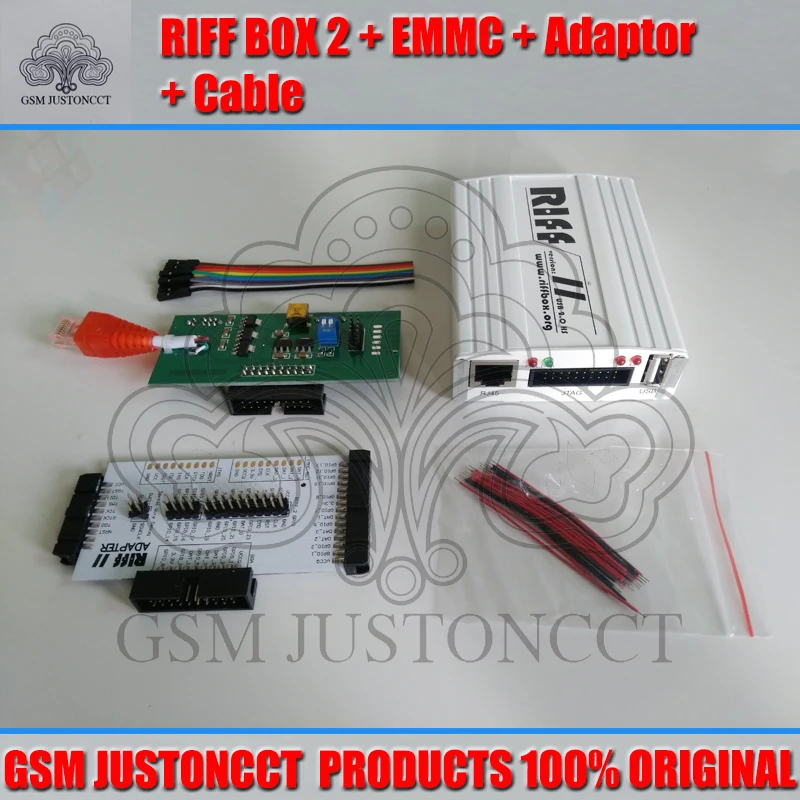 100% original RIFF BOX 2 + EMMC + Adaptor + cable