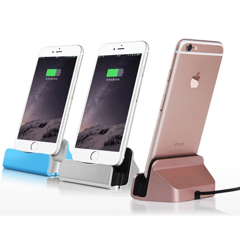 

Aerdu Charging Base Dock Station For iPhone X 8 7 6 5S USB Cable Sync Cradle Charger Base Stand Holder input 5V/1A output 5V/2A