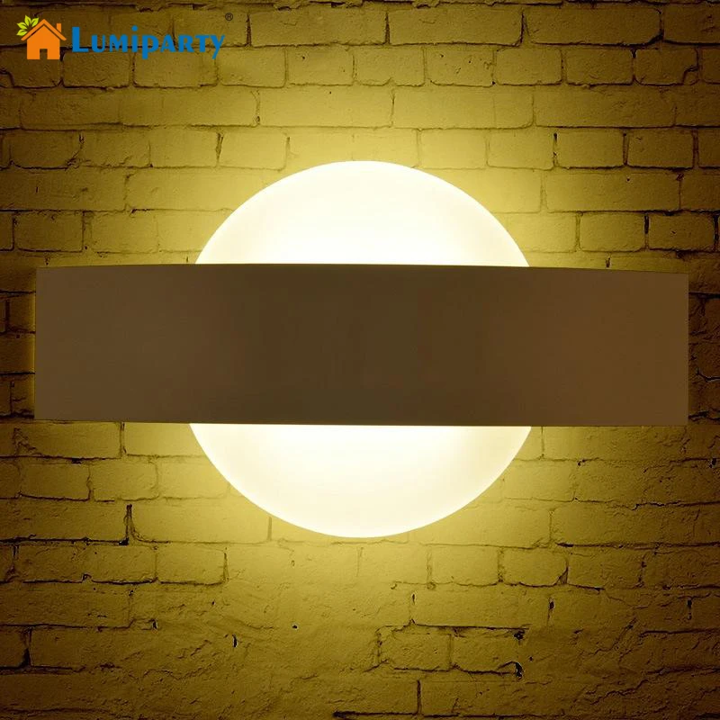 

LumiParty nEW 6W Modern Led Wall Lamps Acrylic Bed Room Wall light Living Sitting Room Foyer Bathroom LED Wall Mounted AC220V