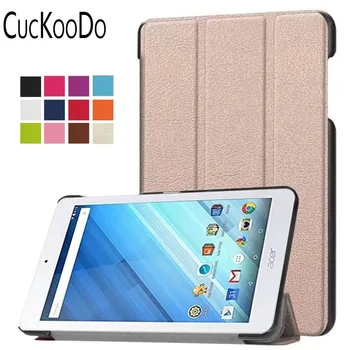 

CucKooDo 50Pcs/lot Ultra Lightweight PU Leather Standing Cover with Auto Wake / Sleep For 8.0" Acer Iconia One 8 B1-860 Tablet