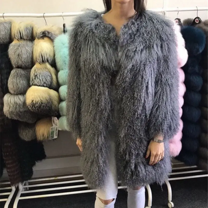 Женская Шуба из овчины длинная шуба 70 см|lamb fur coat|sheep coatfur coat sheep |