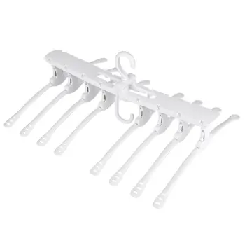 

SHGO-Clothes Hanger Folding Non-Slip Clothes Drying Hanger Balcony Closet Space Saver Durable Garment Storage Organizer