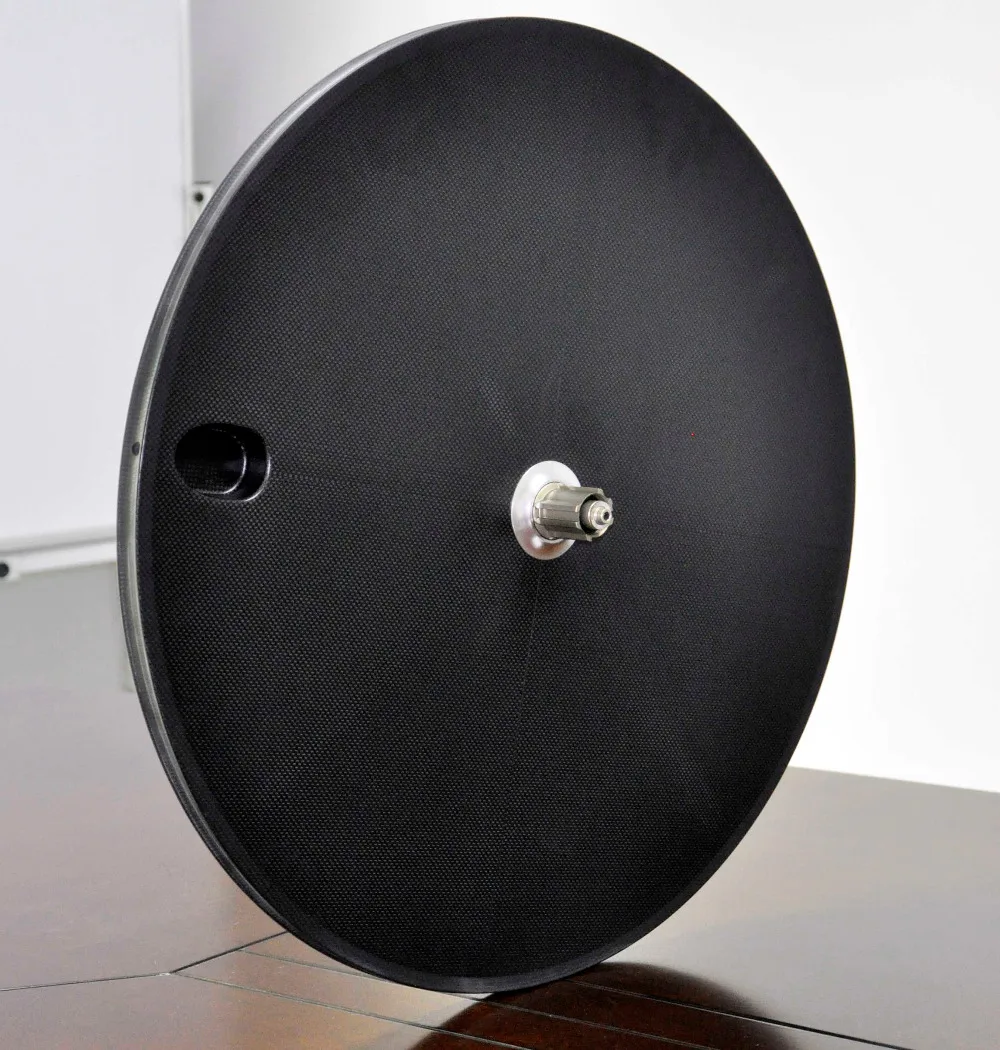 Discount 700C full carbon rear disc tubular wheel road bike TT bicycle rear disc wheel for track bike fixed gear 3