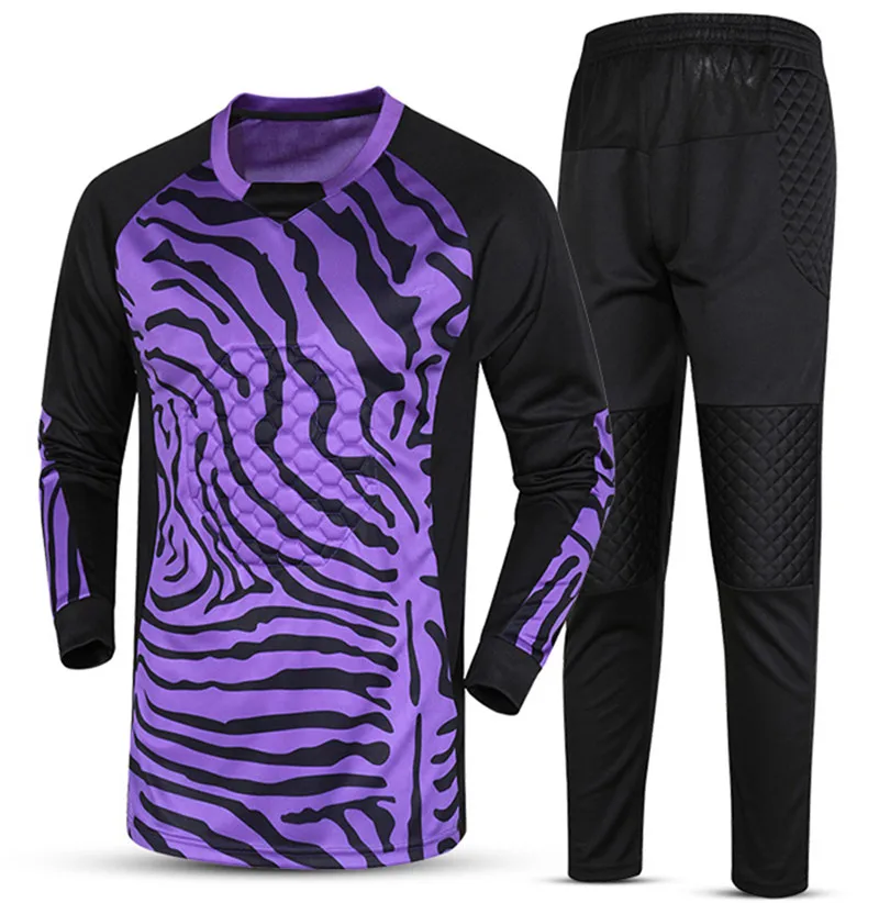 Быстросохнущая молодежный футбольный Спортивная футболка для мальчиков футболка вратаря survetement футбольные рубашки униформа - Цвет: 023 purple