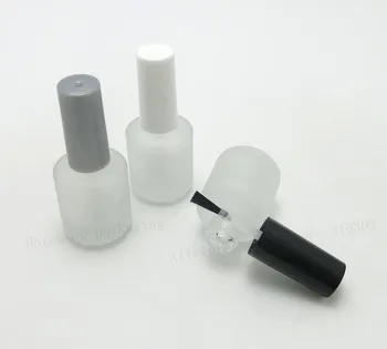 

300 x 15ml Empty Frost Glass Nail polish Bottle nail enamel bottle,1/2 glass nail polish Bottle With Brush